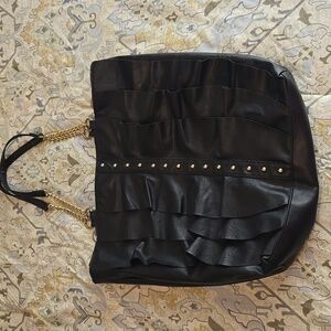 DSW Black Tote with Gold Accents